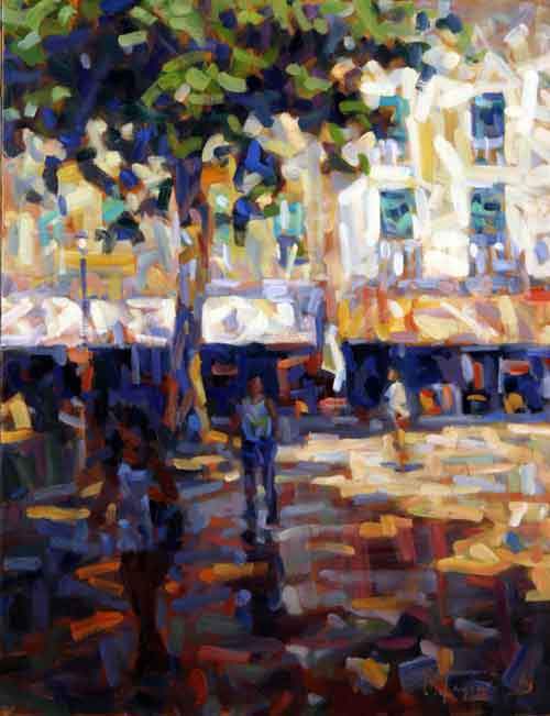 Kvinde i den blå kjole