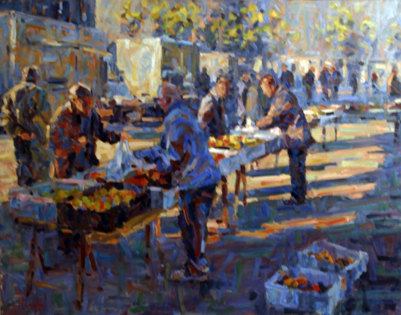 Marked tidlig morgen