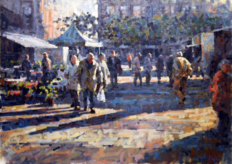 Marked tidlig morgen