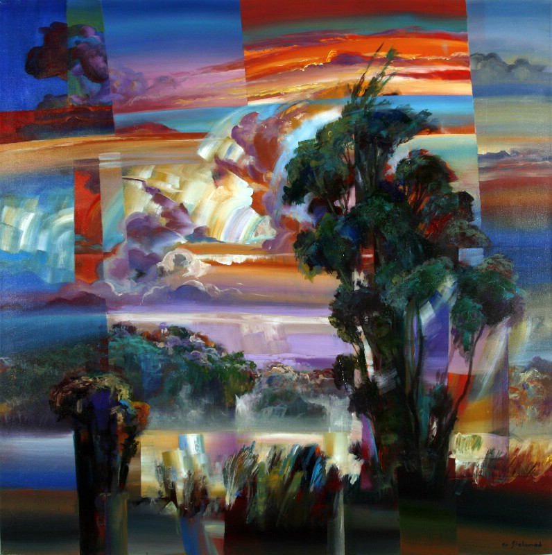 Blæsende solnedgang