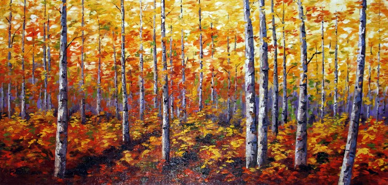 Birch Trees In Autumn