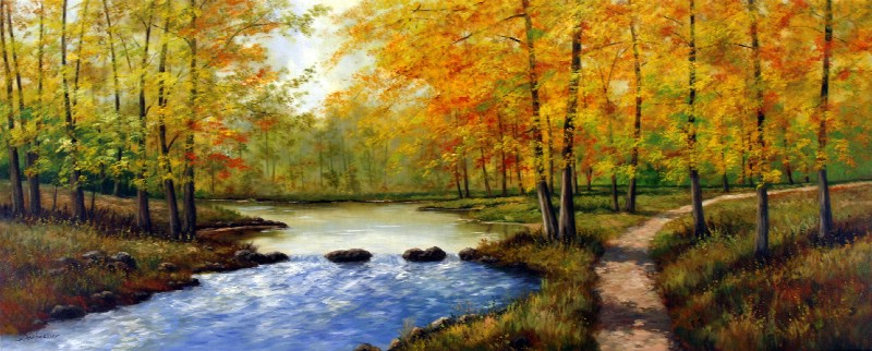 I skoven dybe stille ro I