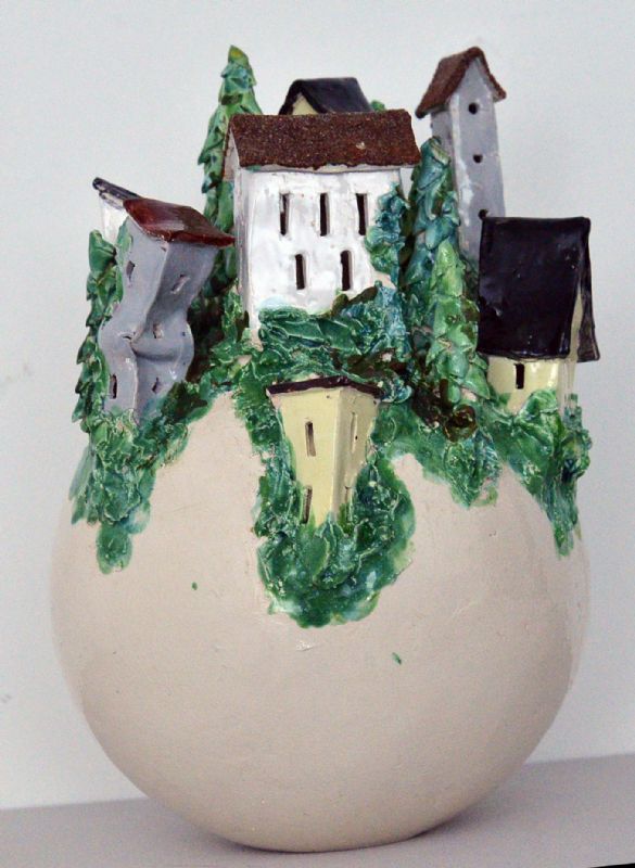 Bjerglandsby - med lys