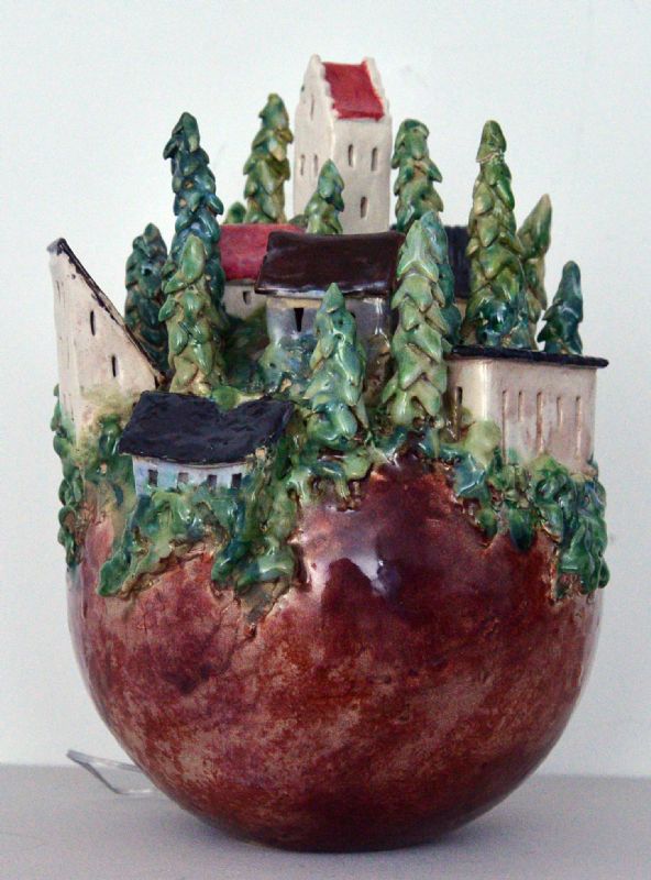 Bjerglandsby - med lys