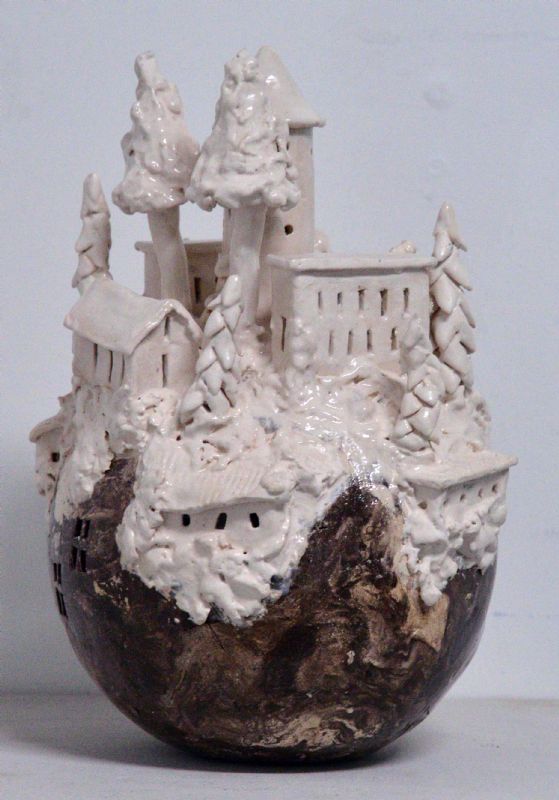 Bjerglandsby - med lys