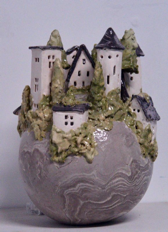 Bjerglandsby - med lys