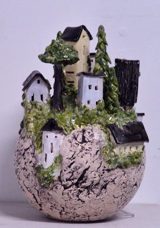 Bjerglandsby - med lys