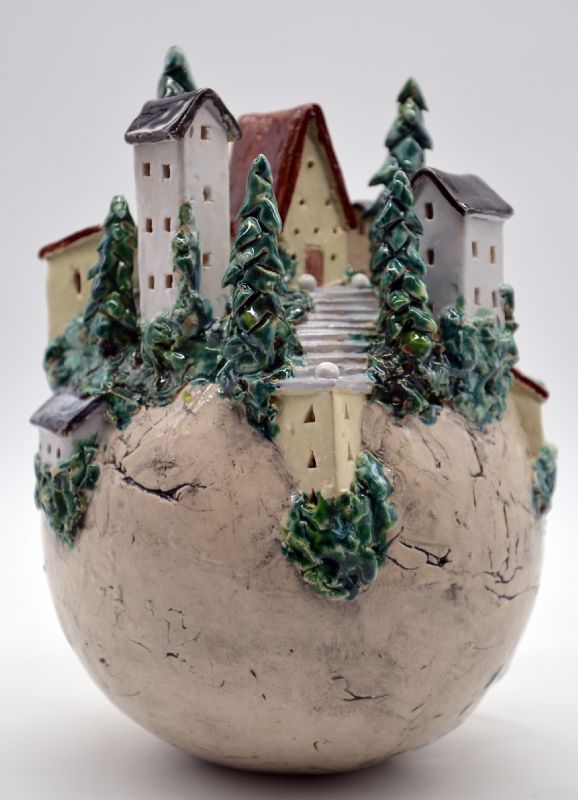 Bjerglandsby - med lys