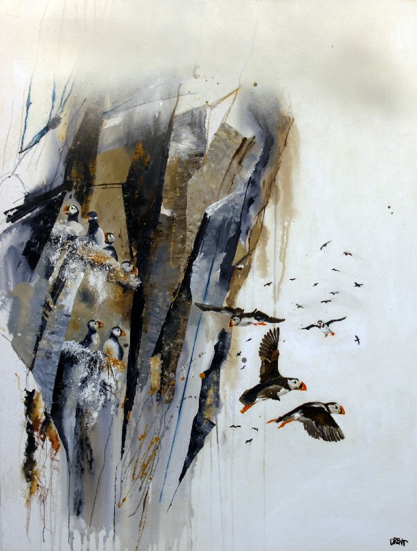 Fjeldside med lunder - Færøerne