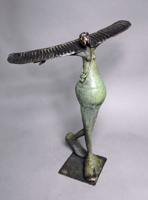 I Am The Pilot - bronzeskulptur