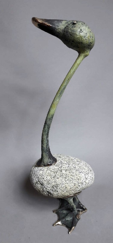 Goose - bronzeskulptur