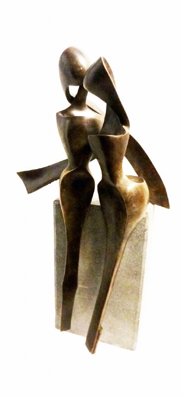 Talking Love - Bronzeskulptur