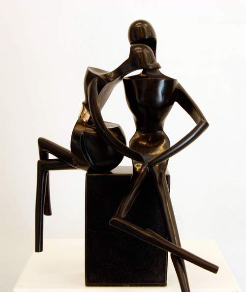 Peacefully In Love - Bronzeskulptur