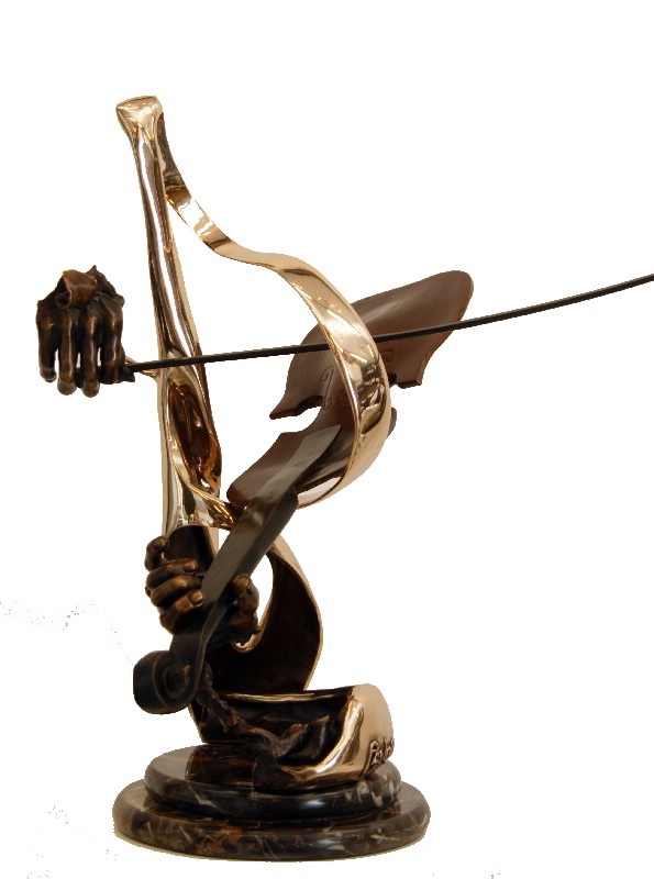 Little Violin - Bronzeskulptur