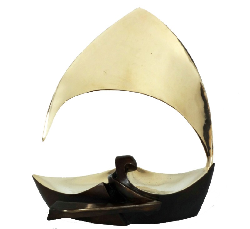 Alone On The Loveboat - Bronzeskulptur