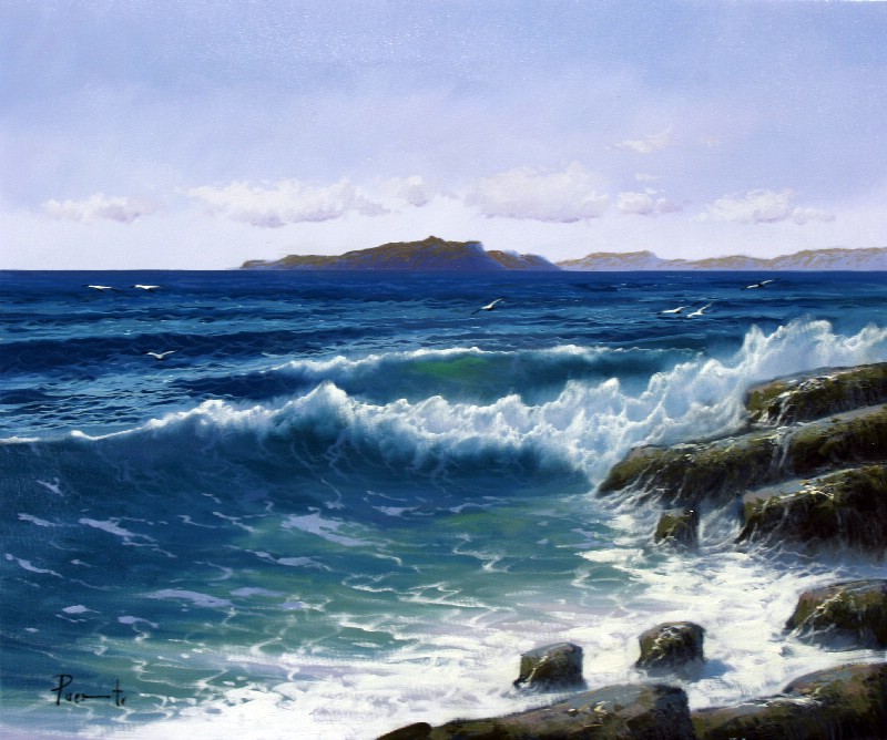 Surf Rolling At The Coast