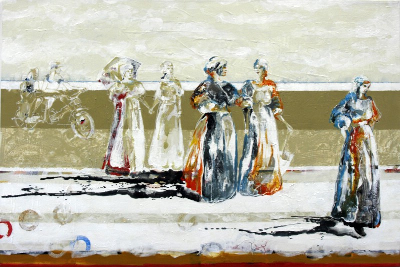 The Girls On The Beach - T.T. Michael Ancher