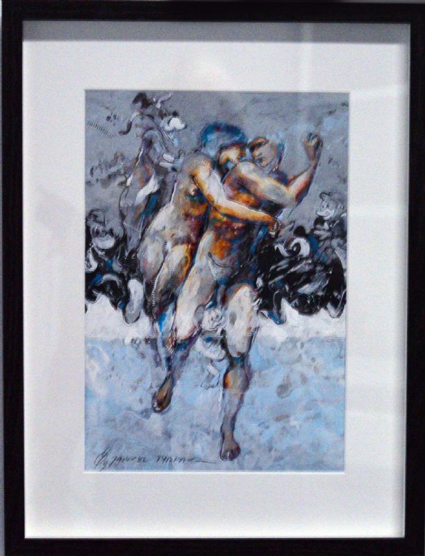 Time To Coley-  malet på papir og bag glas