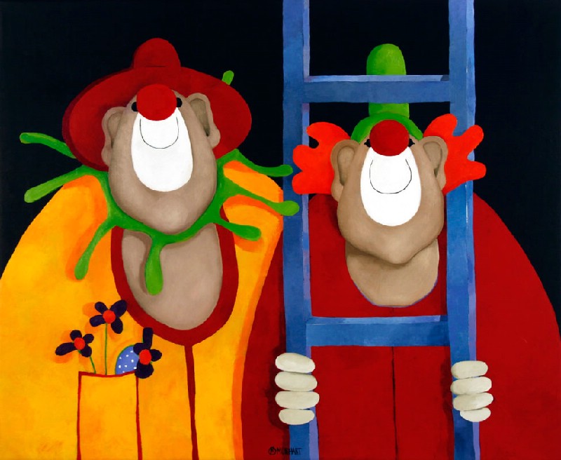 To klovne med blå sko