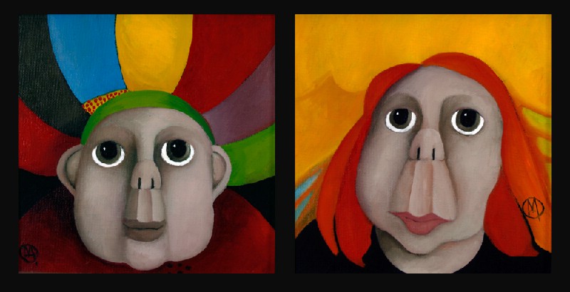 Abelone og Hr. Frank - 2 20x20 cm