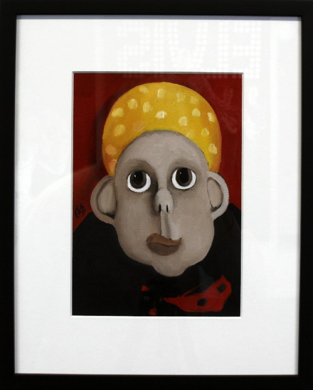 Arthur - maleri på papir bag glas