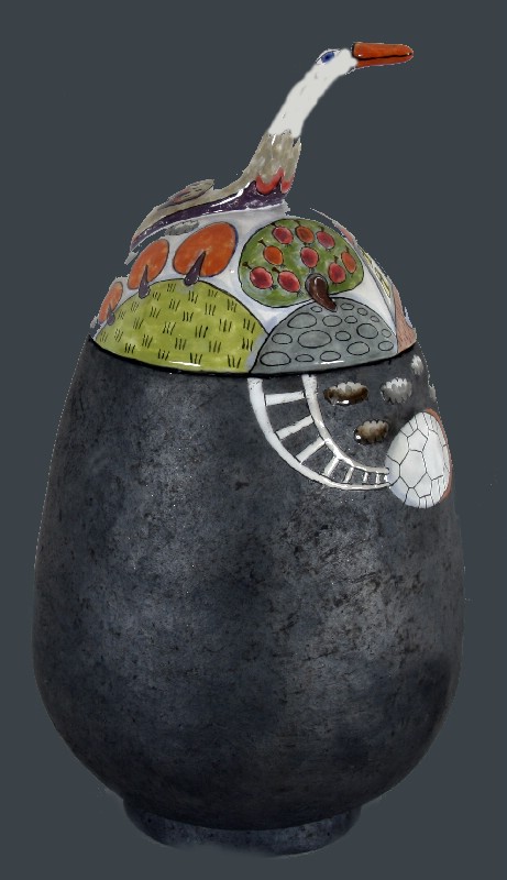 Egg - Box  - Rakubrændt keramik