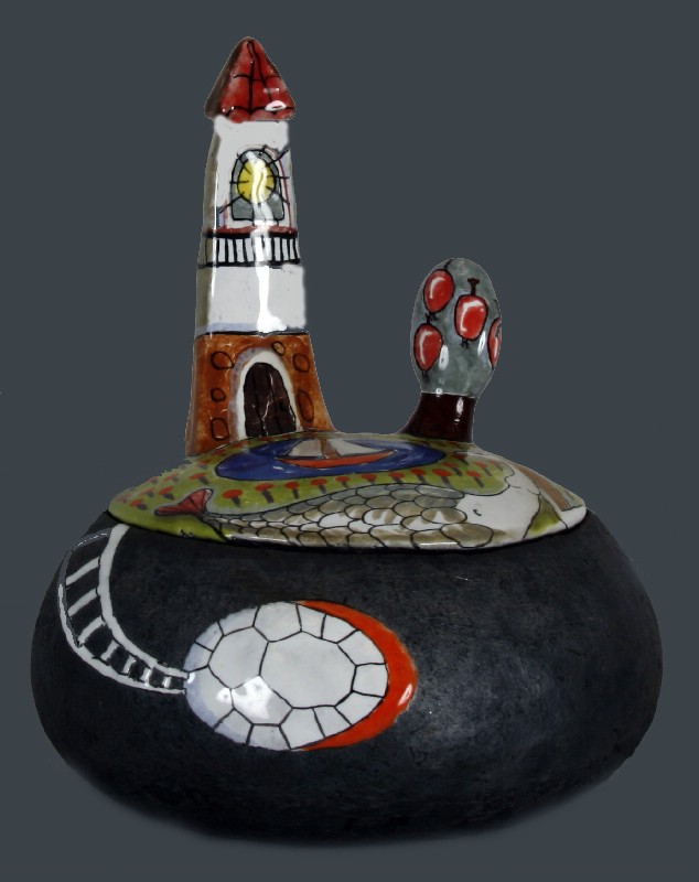 Round Box With The Lighthouse