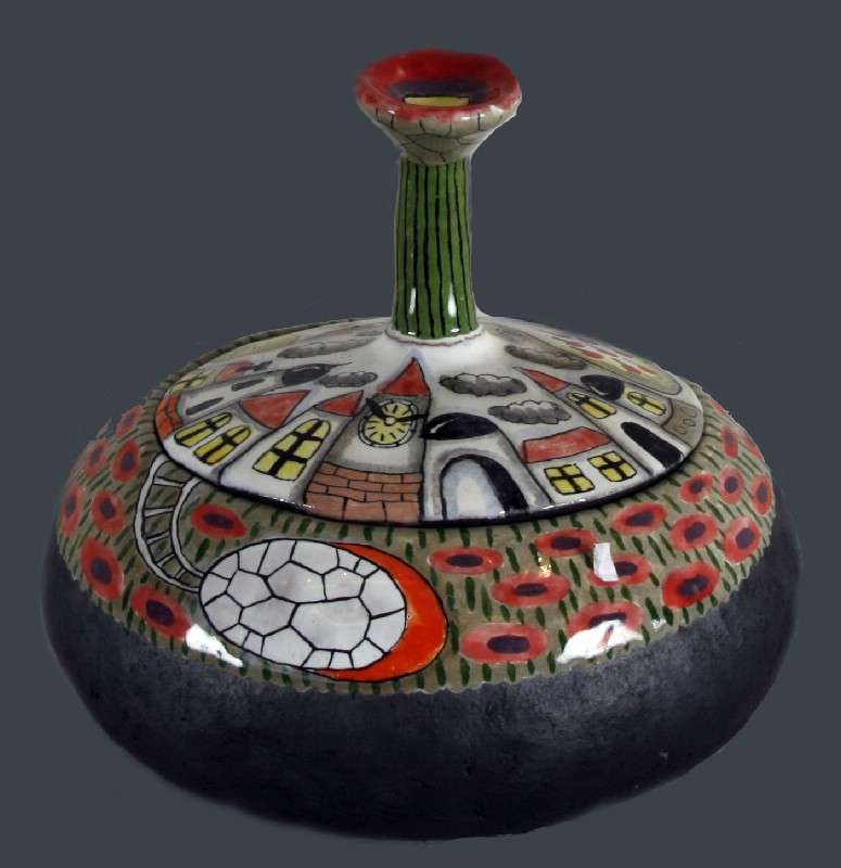 Round Box With The Flower