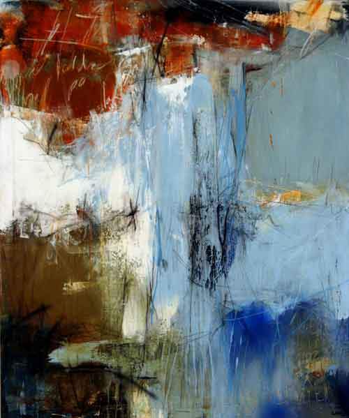 Der falder sne på lanternen