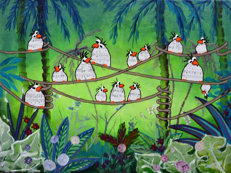 Småfugle i urskoven