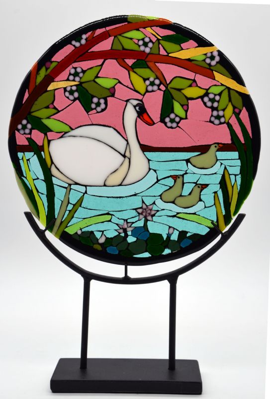 Glasskulpturer på fod