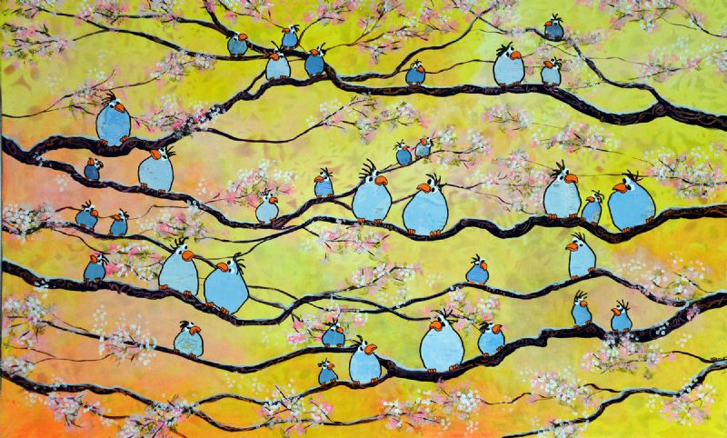 Kirsebærtræerne blomster