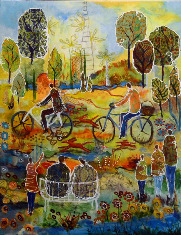 Cykeltur med røde hunde