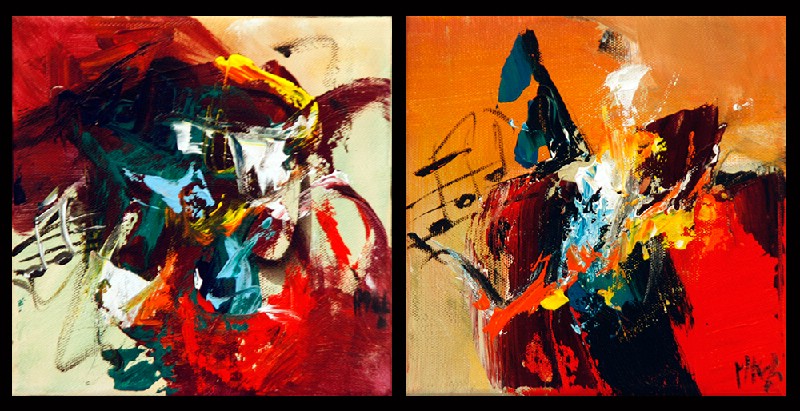 Maria Kragh - 2 stk. 20x20 cm.