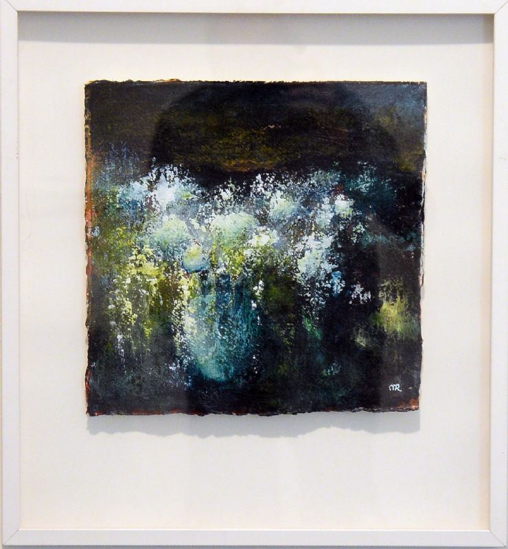 Blå blomst - bag glas