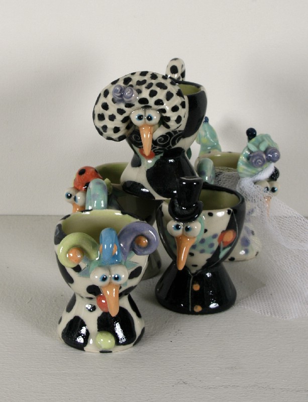 &AElig;ggebæger fyrfadslys- keramik