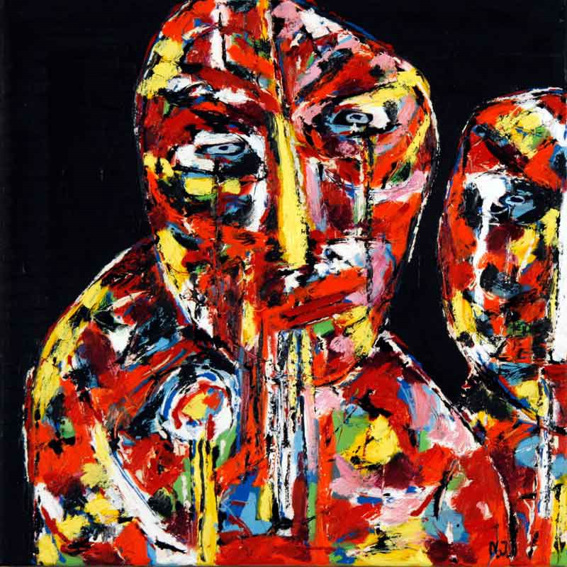 Indrammet i sort svæveramme, med sølv på forkant.