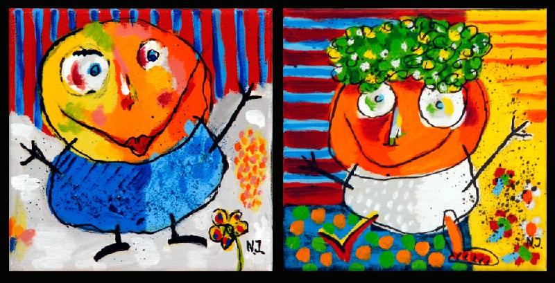 Niels Jensen 2 stk 20 x 20 cm