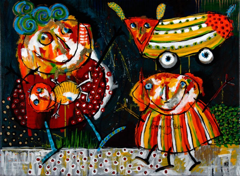 Tommy træben med familie