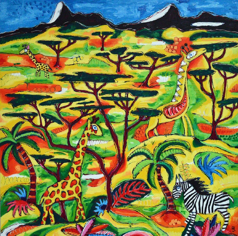 Pastiche over Hans Sherfig`s Savanna