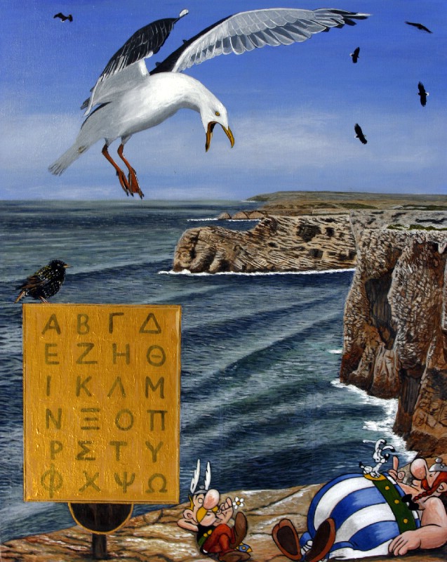 Obelix skal lære alfabetet