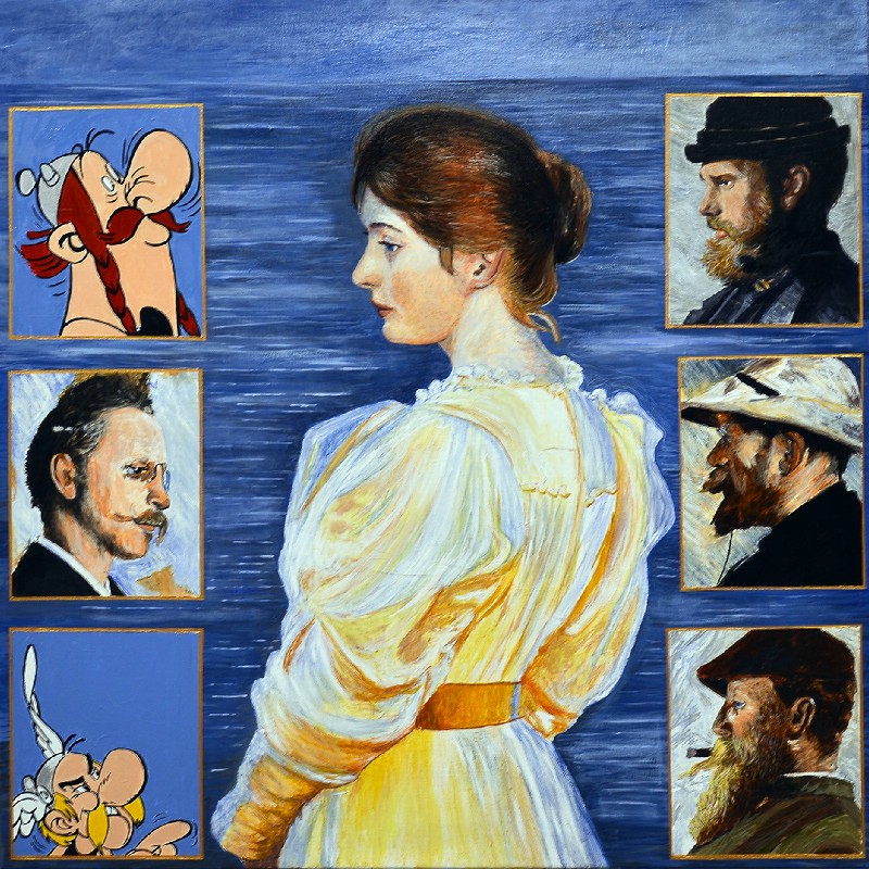 Marie Krøyer og en flok berømte mænd