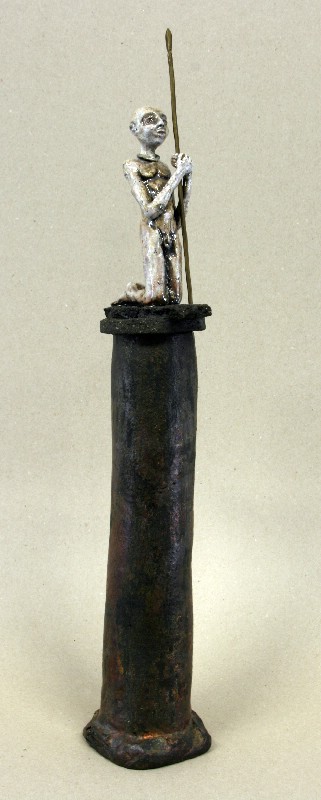 Stor vase med kriger