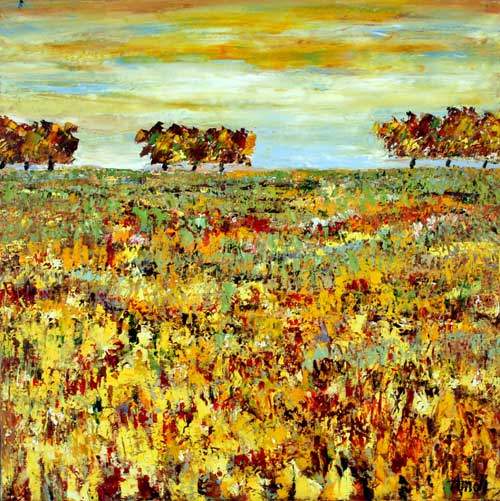 Vinstokke klædt i efterårets farver