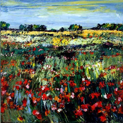 Blomstrende landskab Provence