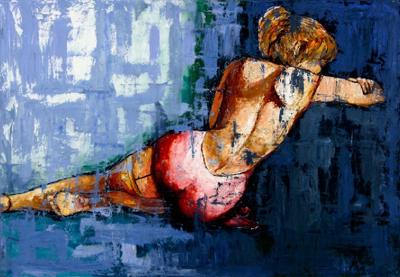 Woman In Black Stockings