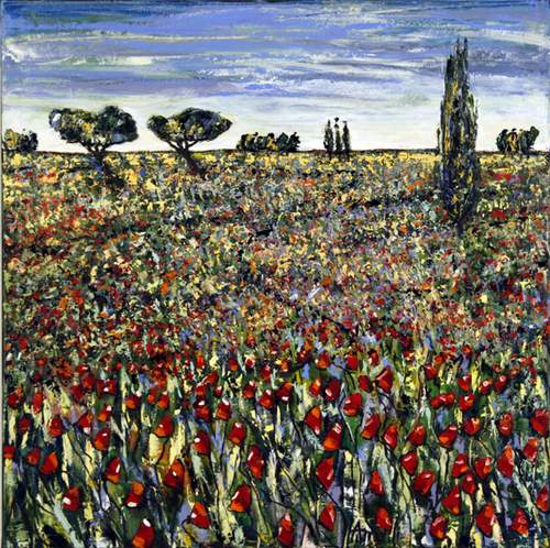 Landskab med oliventræer