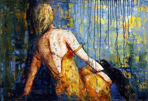 Woman In Black Stockings