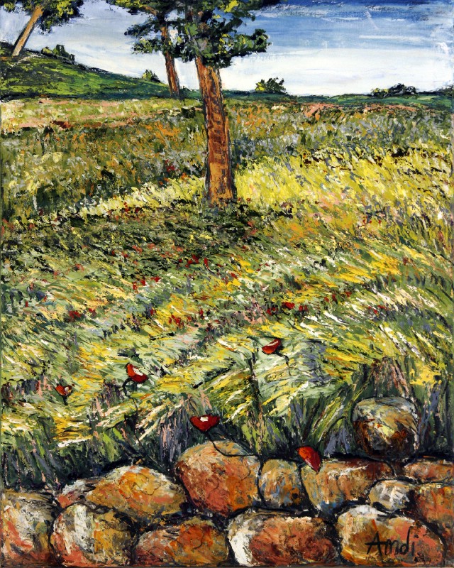 Landskab ved stendige - Provence