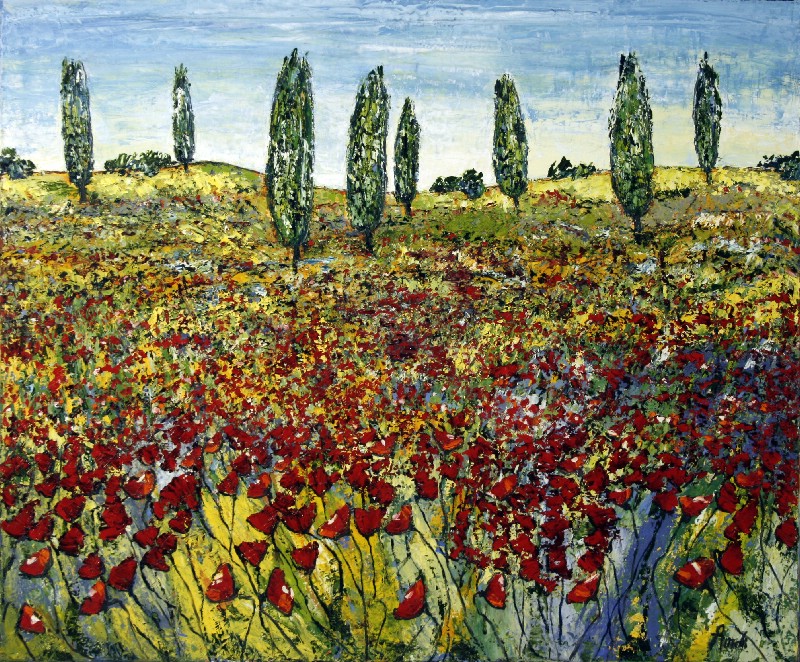 Landskab med Cypresser- Provence